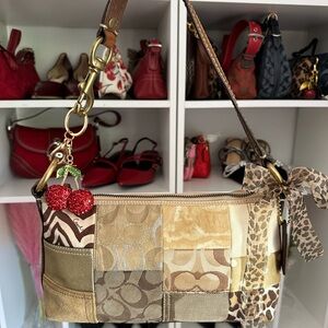 Leopard Patchwork Y2K Coach Bag 🐆🍒